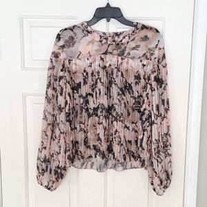 Cliche dress office semi sheer blouse.  Size M.